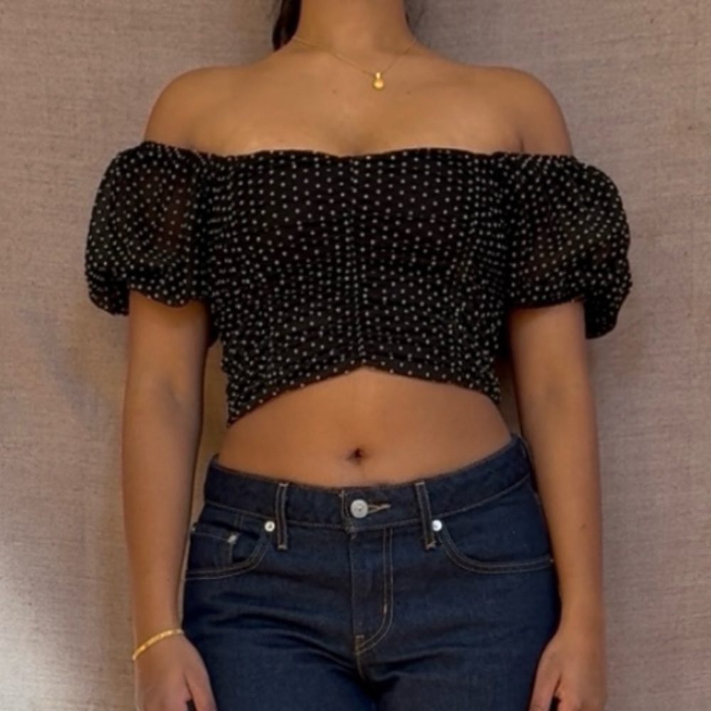 pull&bear puff sleeve top
